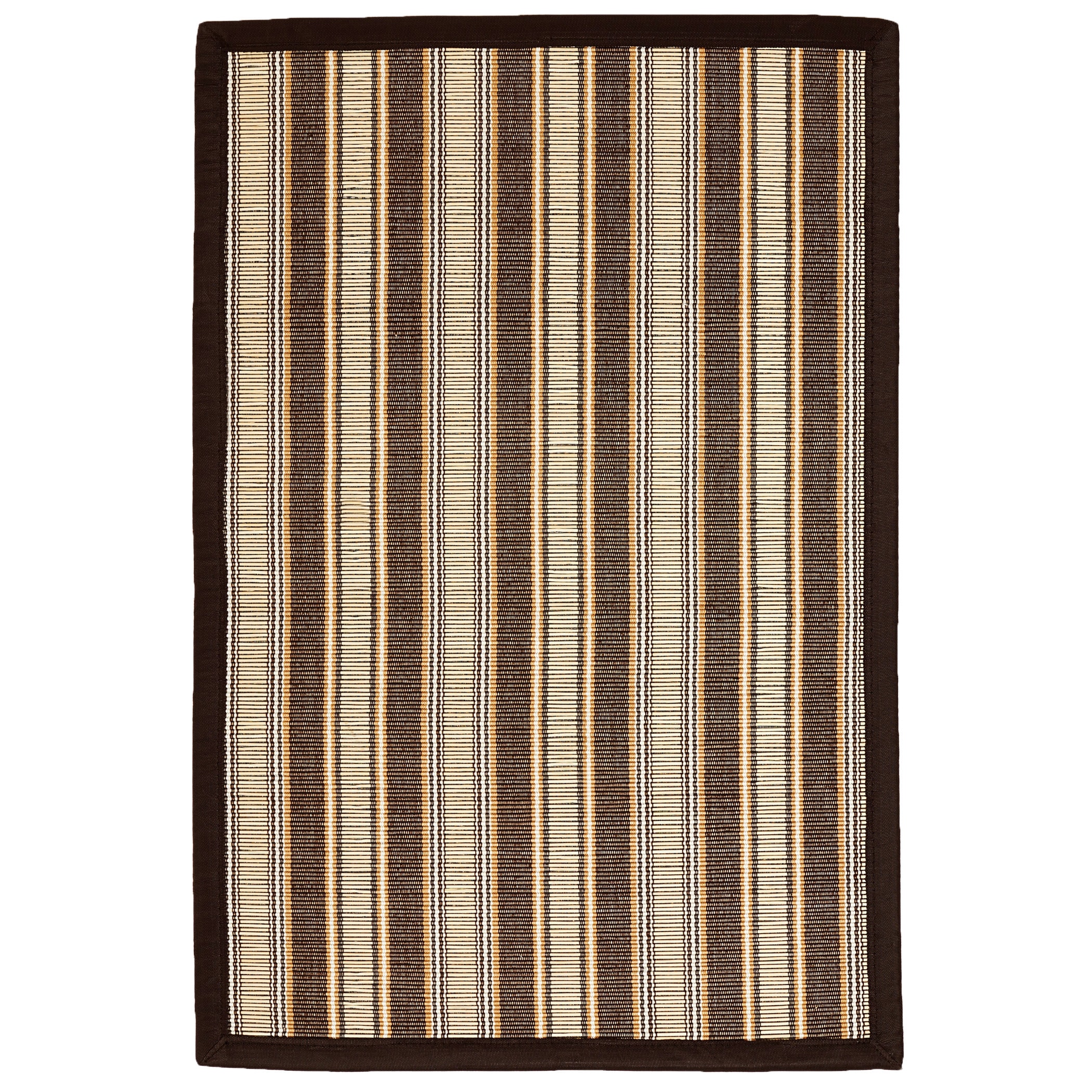 Shore Brown Stripe Bamboo Rug (2 X 3)