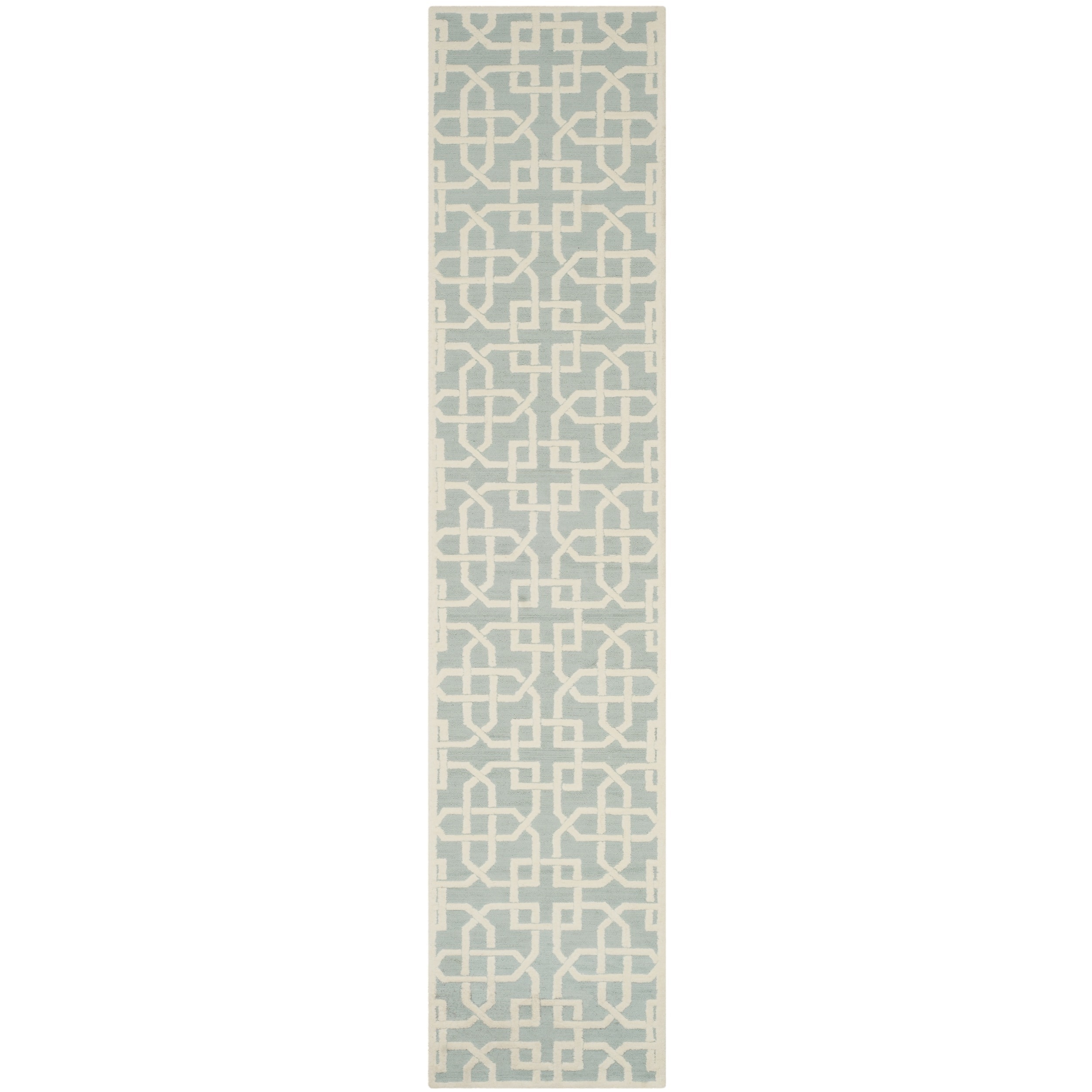 Safavieh Hand hooked Newport Light Blue/ White Cotton Rug (23 X 10)