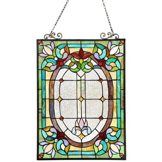 Chloe Tiffany-style Victorian Design Floral Window Panel - Bed Bath ...