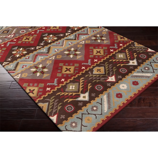 Hand tufted Plumas Transitional Southwestern/ Tribal Wool Area Rug (36 X 56)