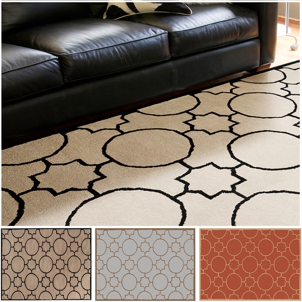 Hand-tufted Elbert Contemporary Geometric Wool Area Rug