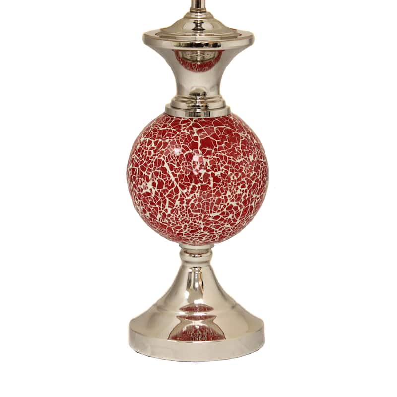 Casa Cortes Artisan-crafted Rust Orange Mosaic Table Lamps (Set of 2)