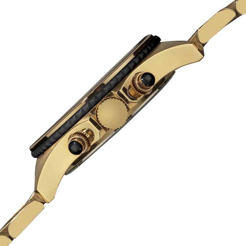 Akribos XXIV Men's Multifunction Chronograph Stainless Steel Gold-Tone Bracelet Watch