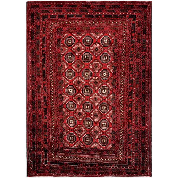 Handmade One-of-a-Kind Balouchi Wool Rug (Afghanistan) - 6'7" x 9'5"