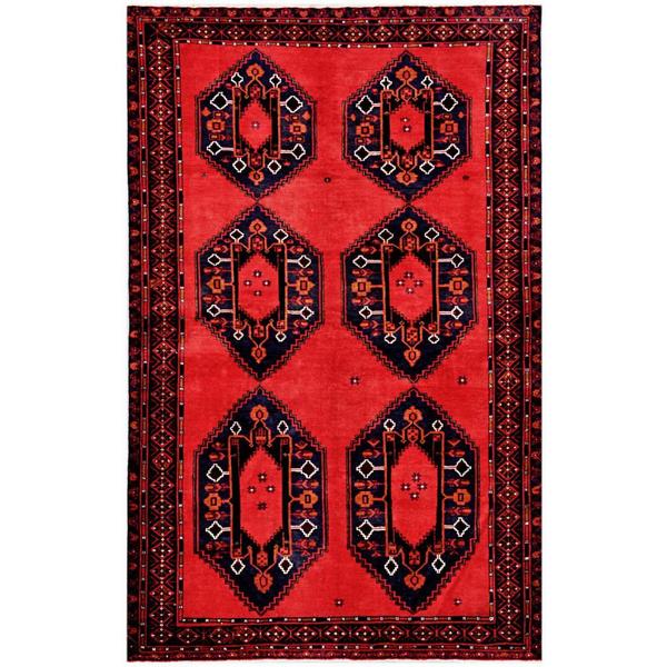 Handmade Herat Oriental Afghan Tribal Balouchi Wool Rug - 6'2 x 9'7 (Afghanistan)