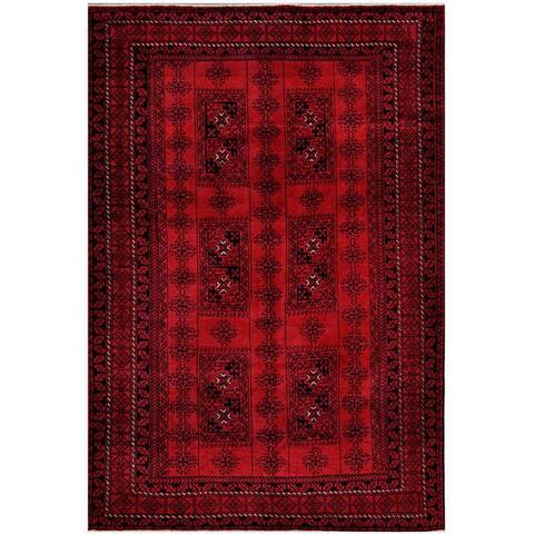 Handmade One-of-a-Kind Balouchi Wool Rug (Afghanistan) - 6'4 x 9'3