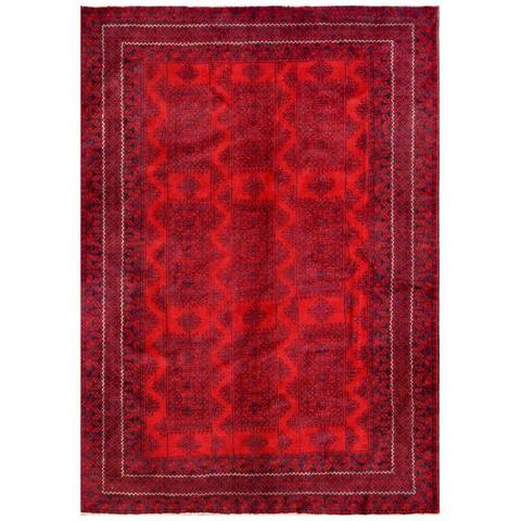 Handmade One-of-a-Kind Balouchi Wool Rug (Afghanistan) - 6'8 x 9'3