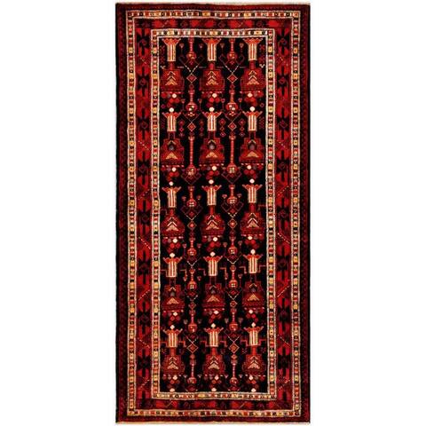 HERAT ORIENTAL Handmade One-of-a-Kind Balouchi Wool Runner - 3'10 x 8'9