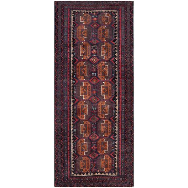 Handmade Herat Oriental Afghan Tribal Balouchi Wool Runner (Afghanistan) - 4'3 x 10'