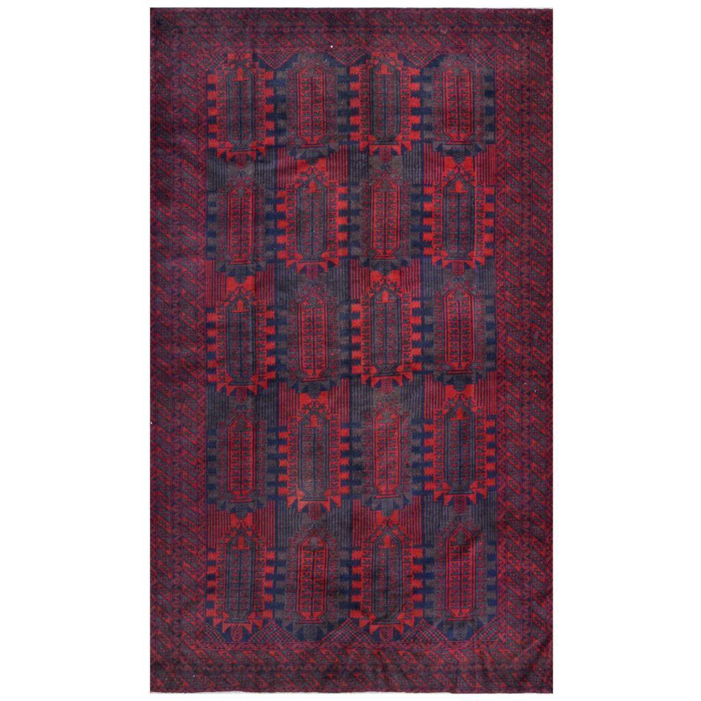 HERAT ORIENTAL Handmade One-of-a-Kind Balouchi Wool Rug - 6'1 x 10'3