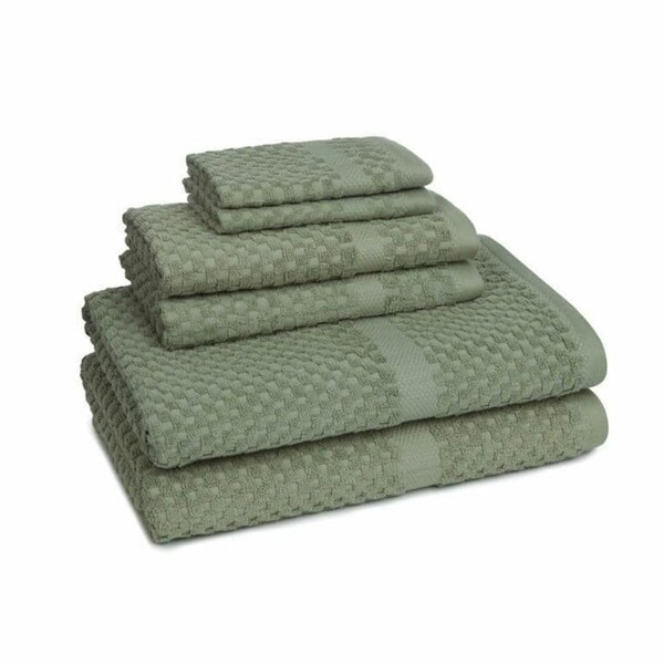 100-Percent Cotton Honeycomb Check 6-piece Towel Set