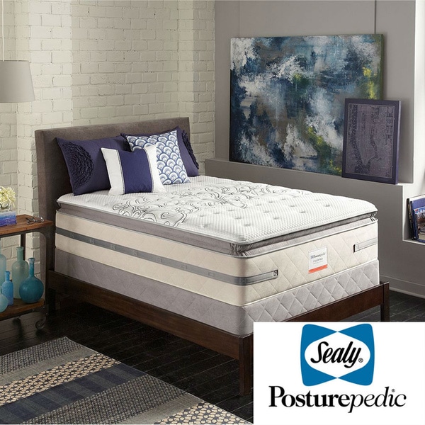 Sealy Posturepedic Evocative Plush Euro Pillowtop King size Hybrid Mattress Set Sealy Mattresses