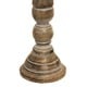 preview thumbnail 2 of 0, Sardinia Antique White Distressed Wood Pillar Candle Holders (Set of 3)