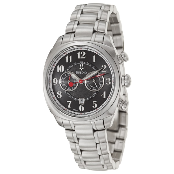 Bulova Mens 96B162 Adventurer Stainless Steel Chronograph, Military