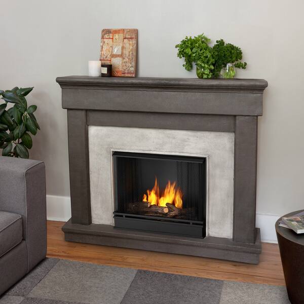 Shop Real Flame Cascade Dune Stone Gel Cast Fireplace Free
