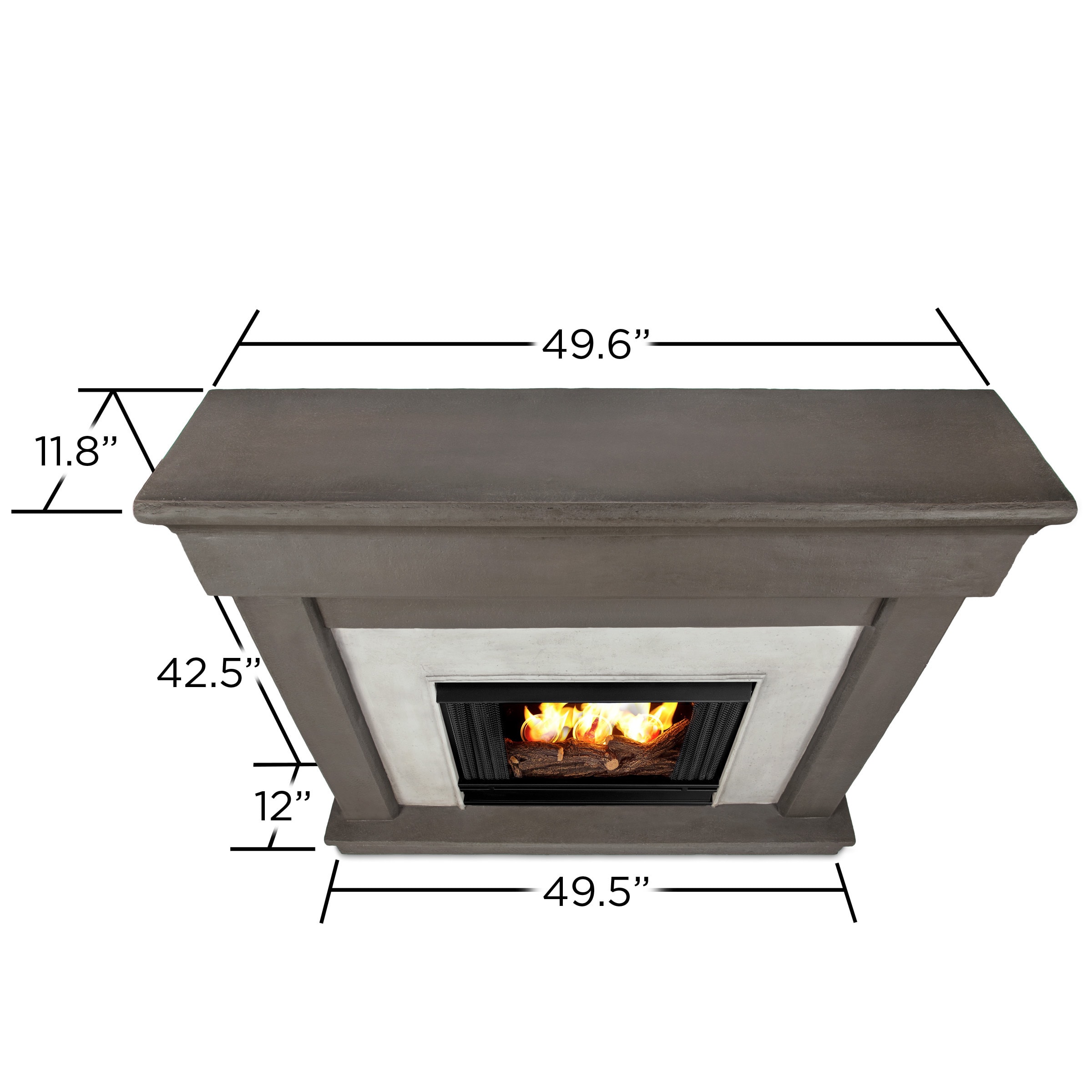 Shop Real Flame Cascade Dune Stone Gel Cast Fireplace Free
