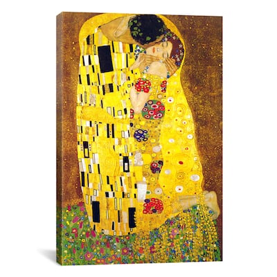 iCanvas The Kiss By Gustav Klimt Canvas Print Wall Art