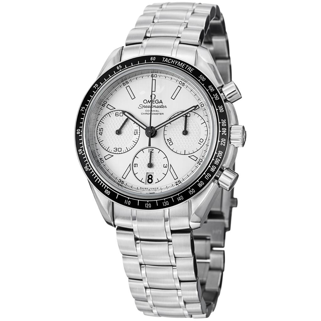 Omega Men's 'Speedmasteracing' Silver Dial Stainless Steel Watch