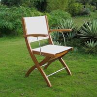 International Caravan Royal Tahiti Ivory Textilene Folding Armchair