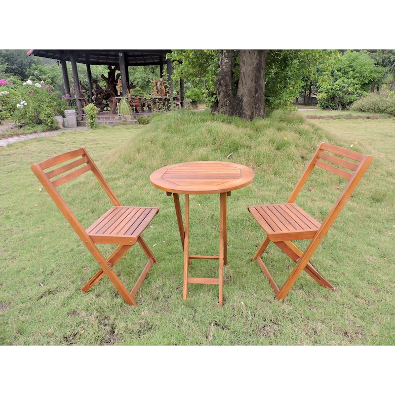 Royal Fiji Acacia 3-piece Folding Bistro Set