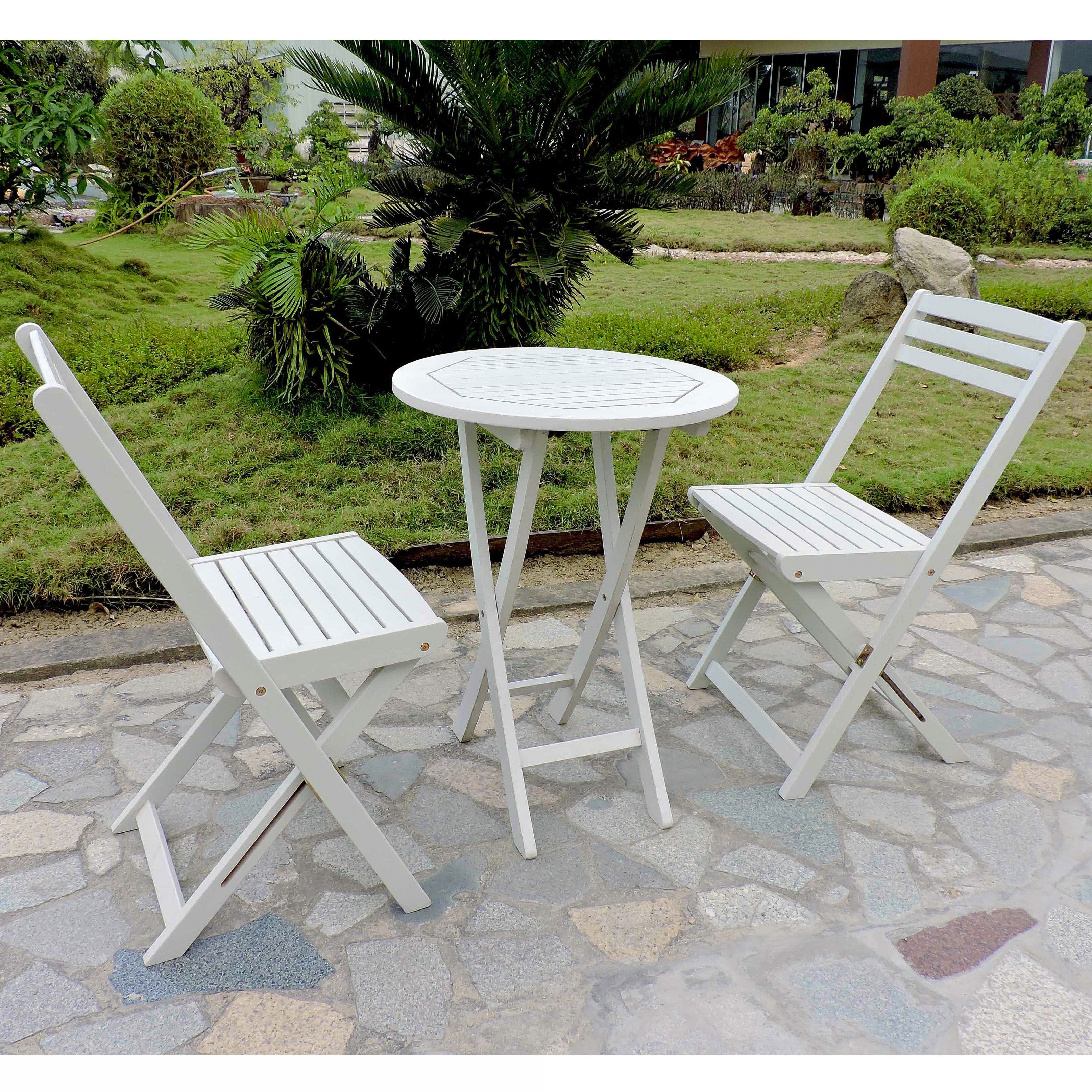 Royal Fiji Acacia 3-piece Folding Bistro Set