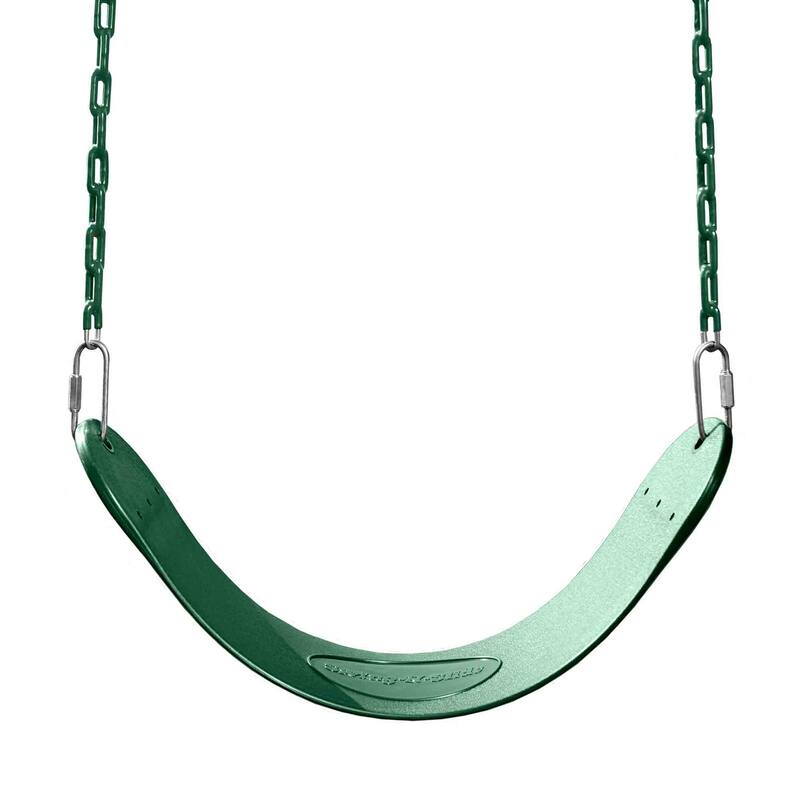 Swing-N-Slide Green Swing Seat with Green Coated Chains - 27" L x 5.5" W x 60" H