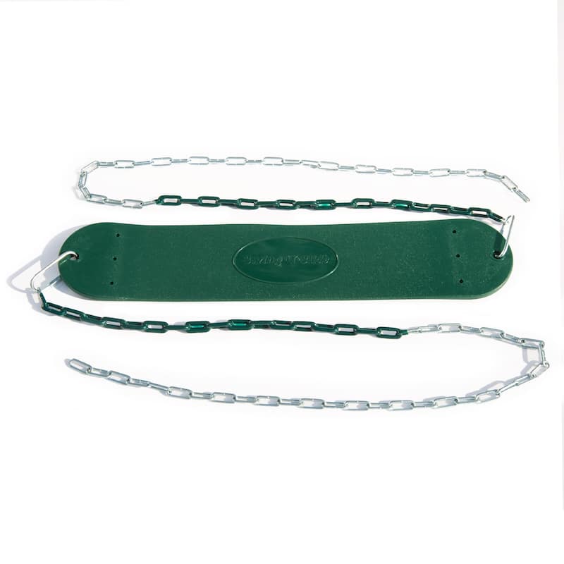Swing-N-Slide Green Swing Seat with Green Coated Chains - 27" L x 5.5" W x 60" H