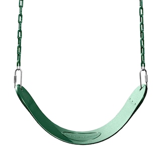 Swing-N-Slide Green Swing Seat with Green Coated Chains - 27" L x 5.5" W x 60" H