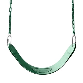 Swing-N-Slide Green Swing Seat with Green Coated Chains - 27" L x 5.5" W x 60" H