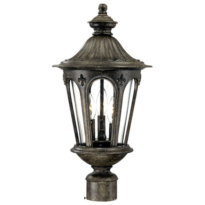 Acclaim Lighting Marietta Black Coral 3 light Outdoor Post mount Light Fixture