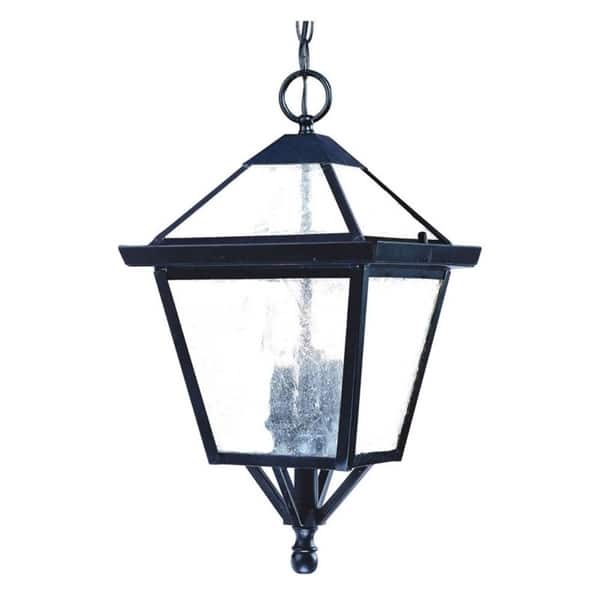 Bay Street 3 Light Matte Black Outdoor Hanging Lantern