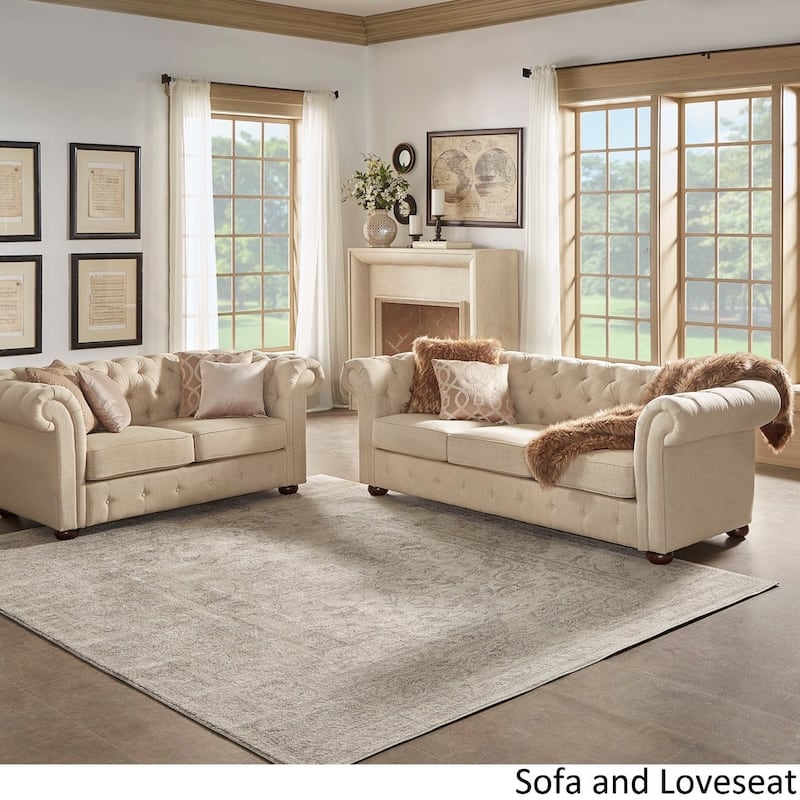 Knightsbridge Beige Chesterfield Sofa and Seating by iNSPIRE Q Artisan
