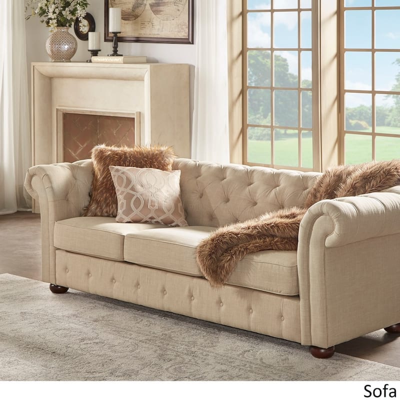 Knightsbridge Beige Chesterfield Sofa and Seating by iNSPIRE Q Artisan