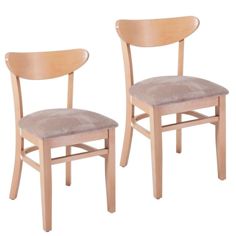 Kidney Beechwood Dining Chair (set Of 2)