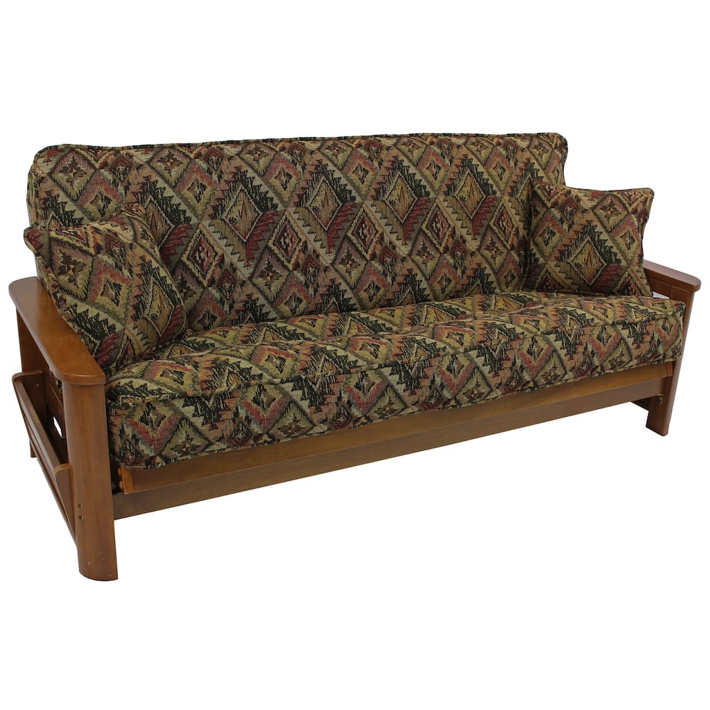 Blazing Needles 3-Piece Tapestry Full Size Futon Cover Set