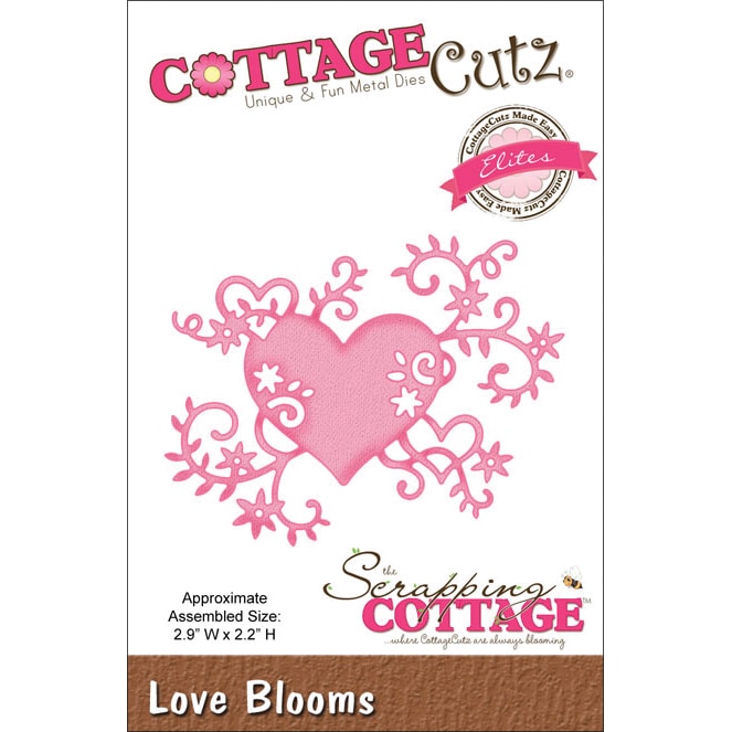 Cottagecutz Elites Die 2.9x2.2 love Blooms