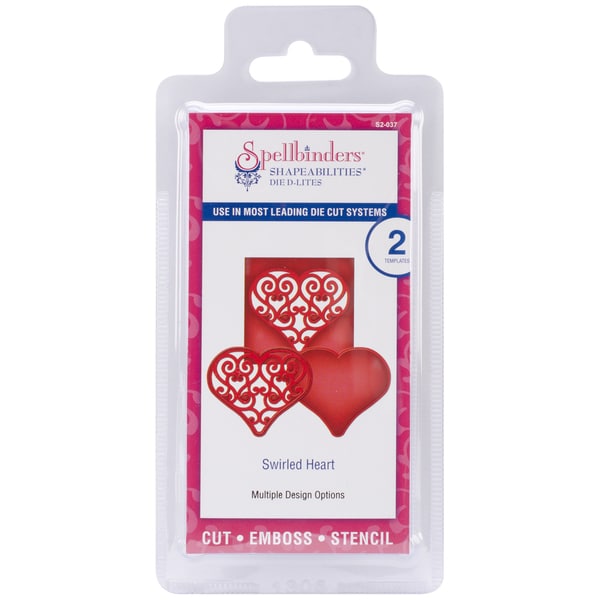 Spellbinders Shapeabilities Die D Lites Swirled Heart Spellbinders Seasonal Crafts