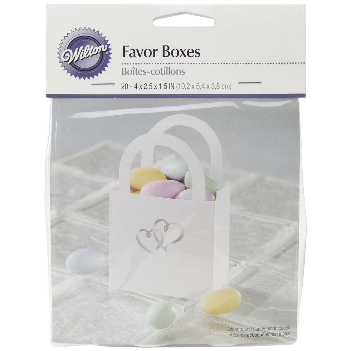 Favor Bags W/handle 20/pkg sweetheart