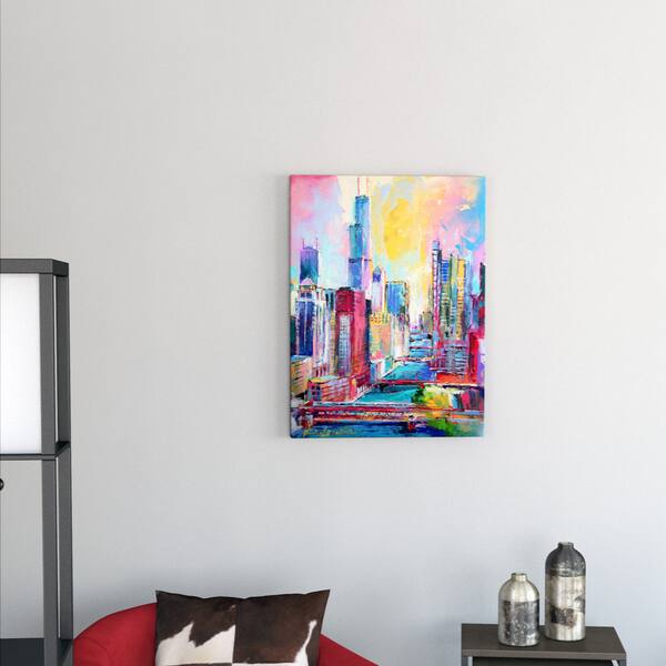 slide 1 of 3, Richard Wallich 'Chicago 3' Canvas Art