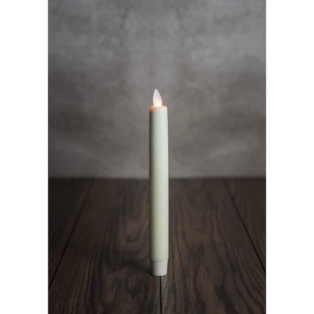 Mystique 8-inch Ivory Flameless Taper Candle