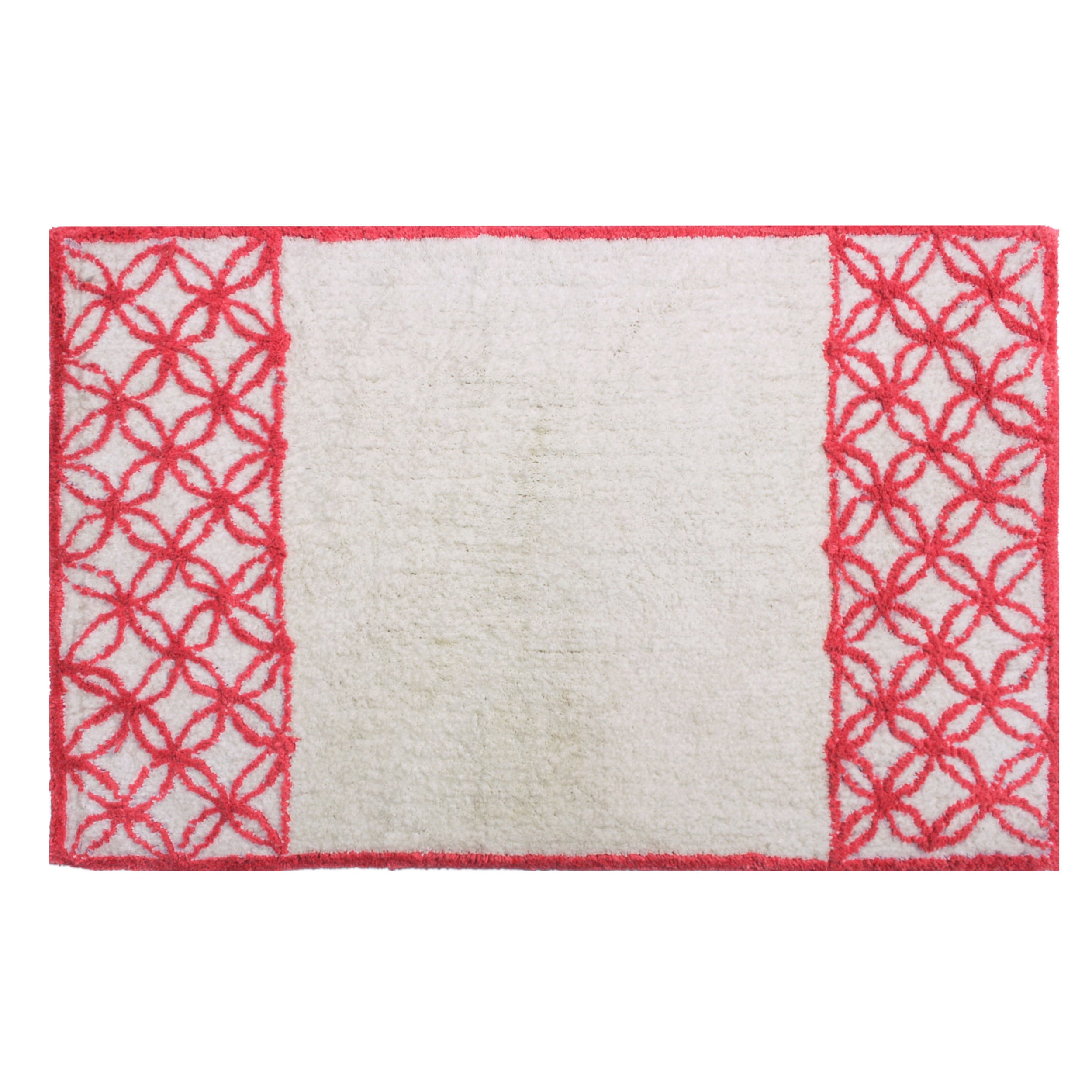 Sherry Kline Romance Cotton 21x34 inch Coral Bath Rug (Coral Materials 100 percent cotton Care instructions Machine washable The digital images we display have the most accurate color possible. However, due to differences in computer monitors, we cannot
