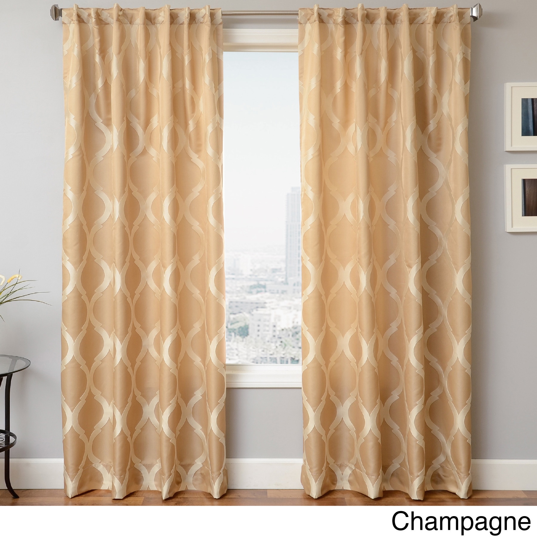 Softline Home Fashions Santee Back Tab Curtain Panel Cream Size 55 x 84