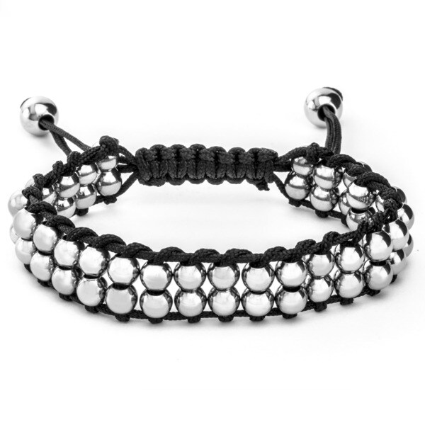 beaded tie bracelet