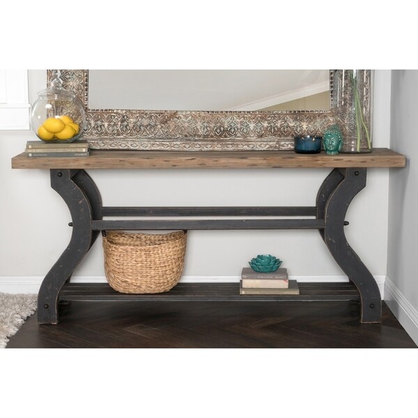 Satur Natural And Black Reclaimed Wood Console Table By Kosas Satur Natural And Black Reclaimed Wood Console Table By Kosas Home 30hx68wx17 5d