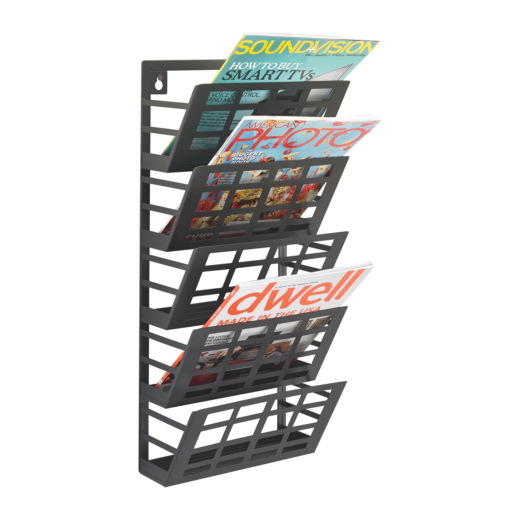 Grid 5 pocket Magazine Rack