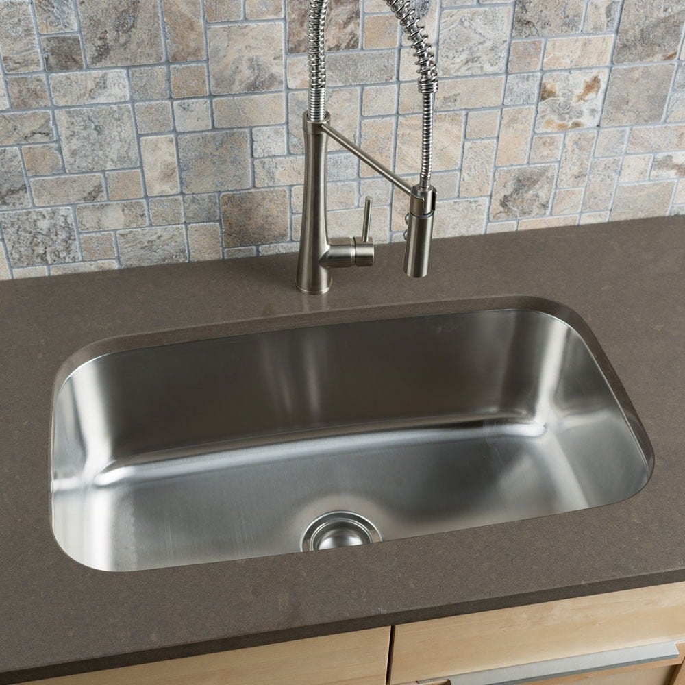 Karran Undermount Stainless Steel 32 In Double Bowl Kitchen Sink