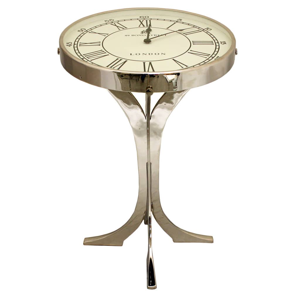 Soho Pedestal Clock End Table