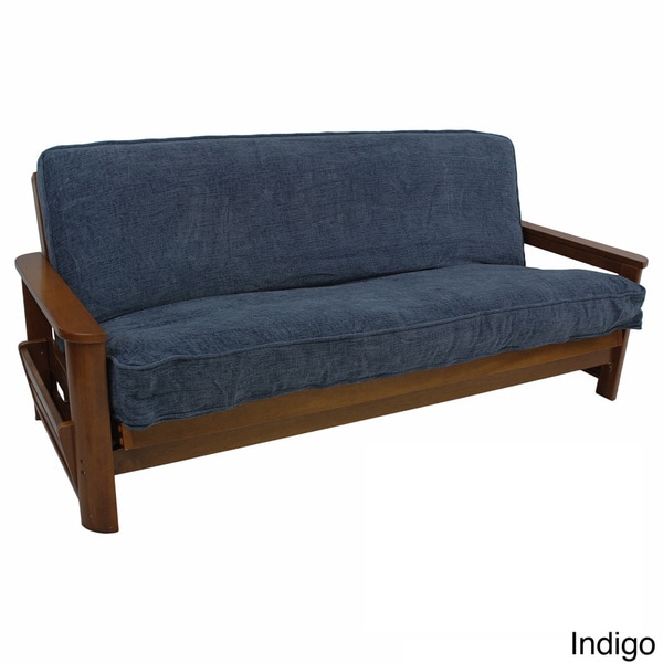 Blazing Needles Solid Chenille Double-corded Futon Cover - 54 x 74