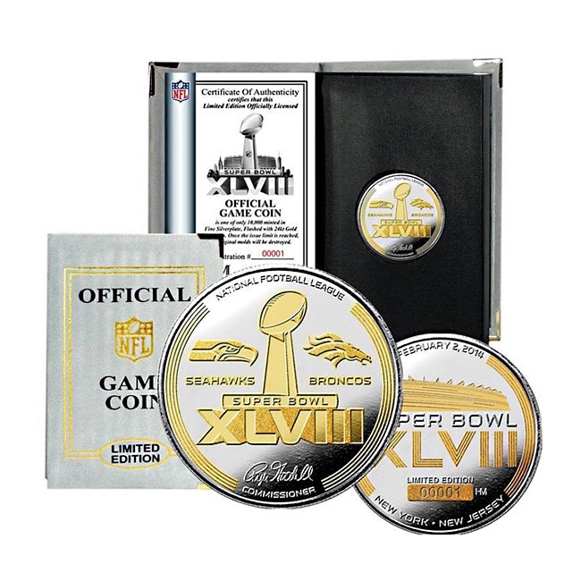 Nfl Super Bowl 48 Two tone Flip Coin