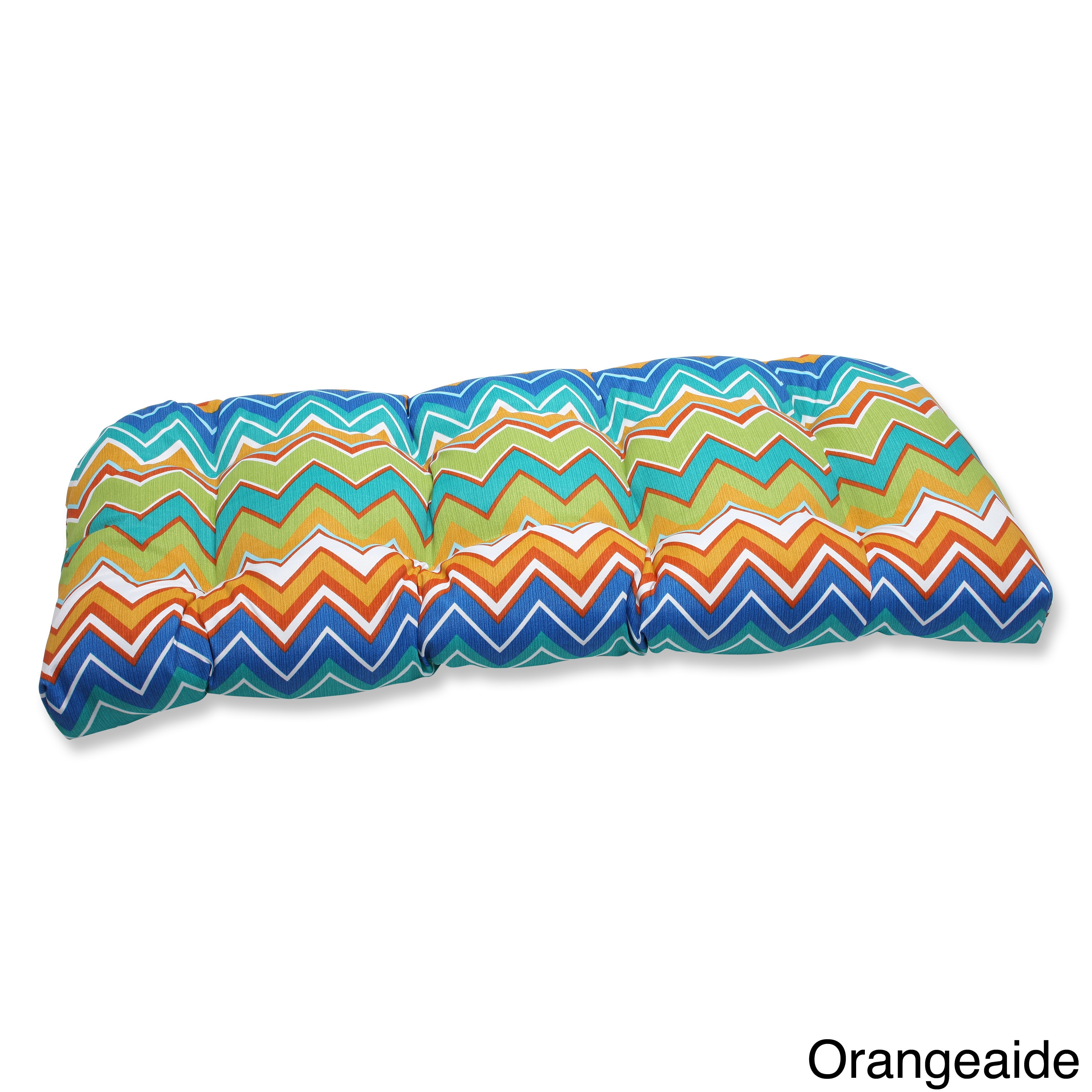 Pillow Perfect Zig Zag Outdoor Wicker Loveseat Cushion